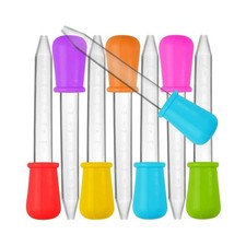 5Pcs 5ml Silicone Dropper Calibrated Medicine Liquid Eye Ear Pipette Feeder picture