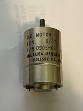 Indiana General Corp 12 Volt DC Motor PN 0905-69 528138-1 NOS Tested & Working picture