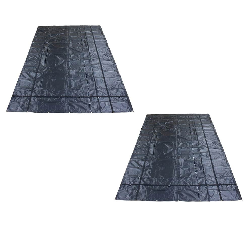 2 PK 12'x20' Heavy Duty Smoke Tarp for Flatbed Truck 18 Oz Vinyl Load Coverin...