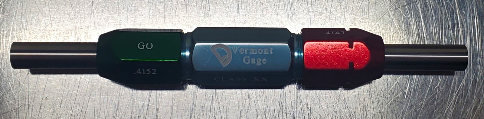 Vermont Gage Class XX GO/NO-GO Plug Gage .4147 GO / .4152 NO-GO 161107440 Vermont Gage Class XX GO/NO-GO Plug Gage .4147 GO / .4152 NO-GO 161107440