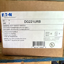 Eaton DG221URB Safety Switch 30A 240V 2-Pole Rainproof Type 3R General Duty picture