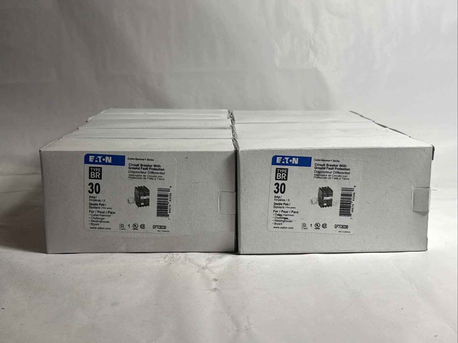 Eaton GFTCB230 30A Circuit Breakers - Lot of 10