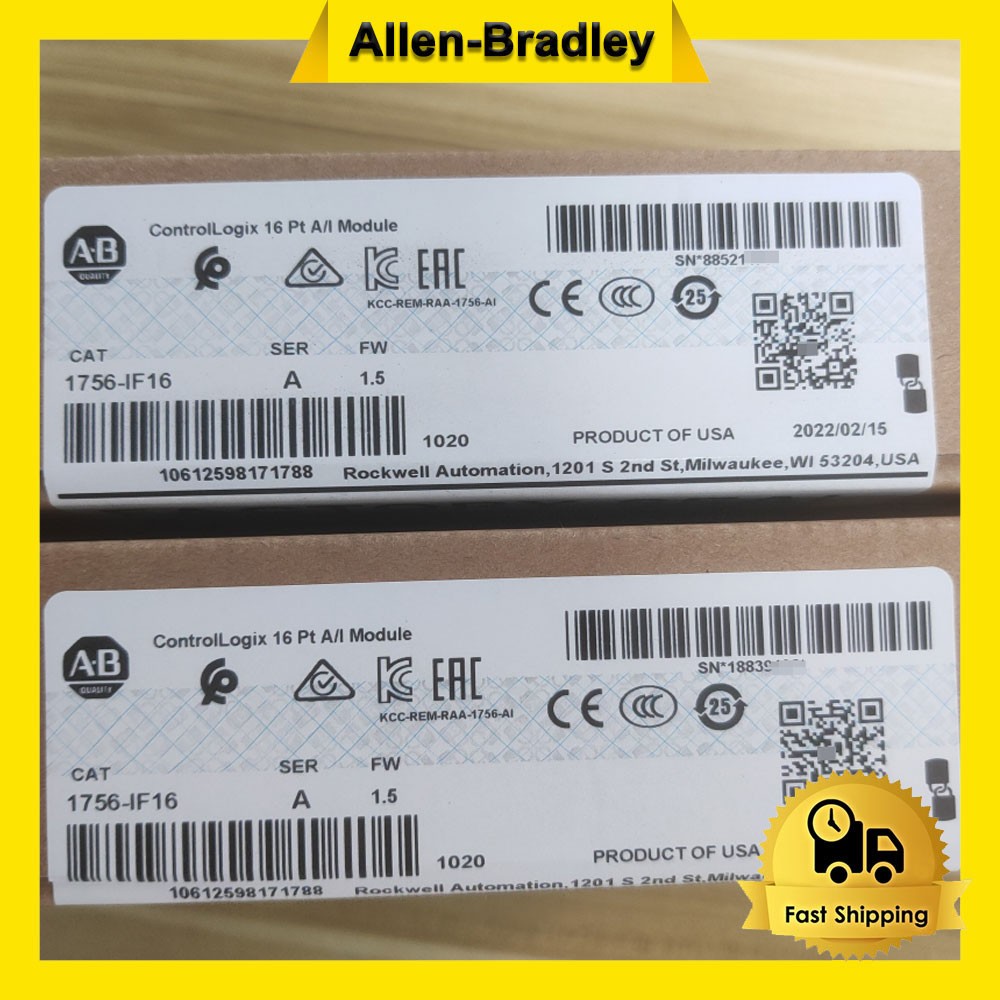New Factory Sealed AB 1756-IF16 SER A CONTROLLOGIX 16 PT ANALOG INPUT MODULE New Factory Sealed AB 1756-IF16 SER A CONTROLLOGIX 16 PT ANALOG INPUT MODULE