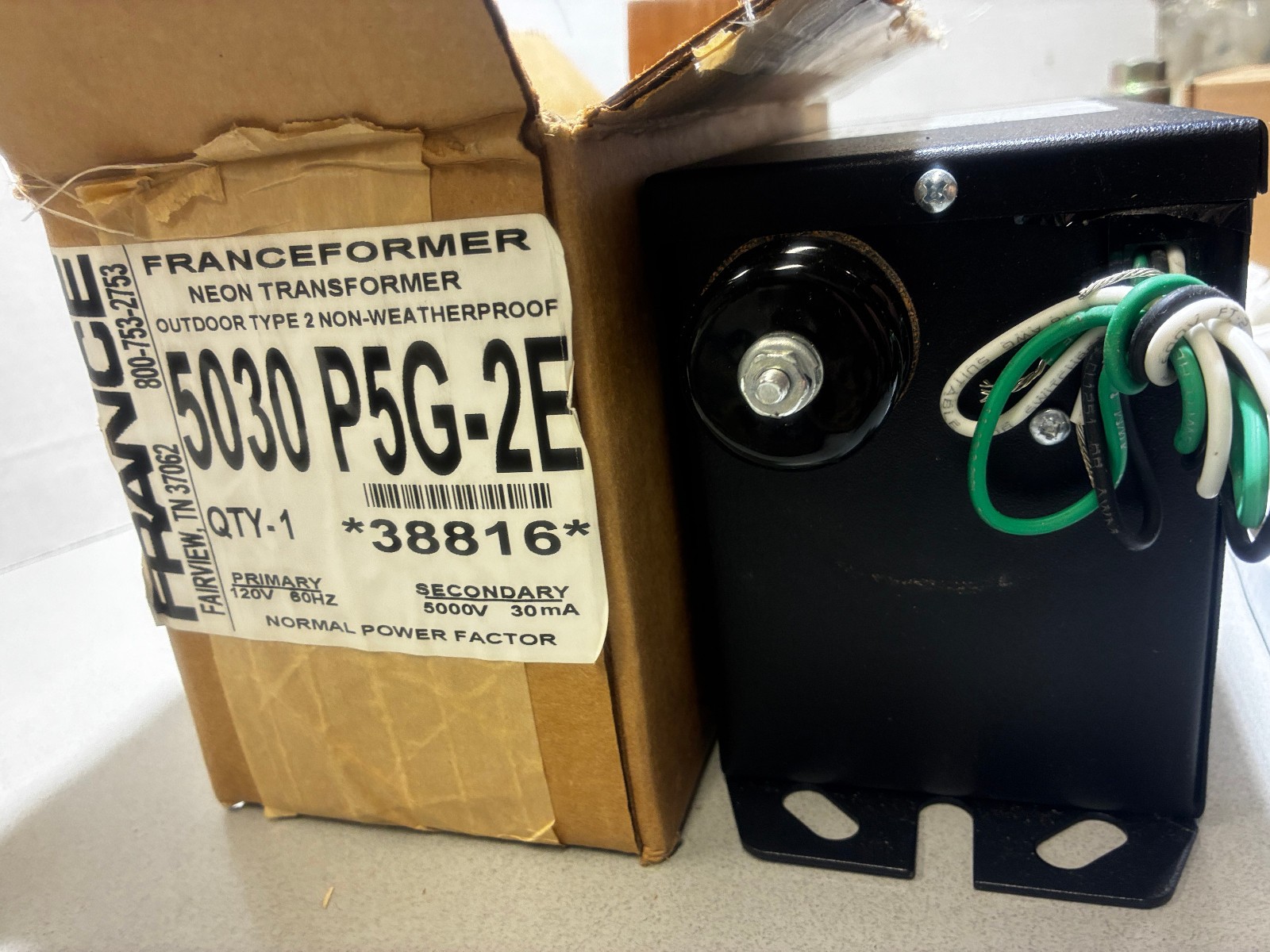 5030 P5G-2E France Smart-Series Neon Transformer 5KV 30mA 120V OUTDOOR TYPE 2 5030 P5G-2E France Smart-Series Neon Transformer 5KV 30mA 120V OUTDOOR TYPE 2