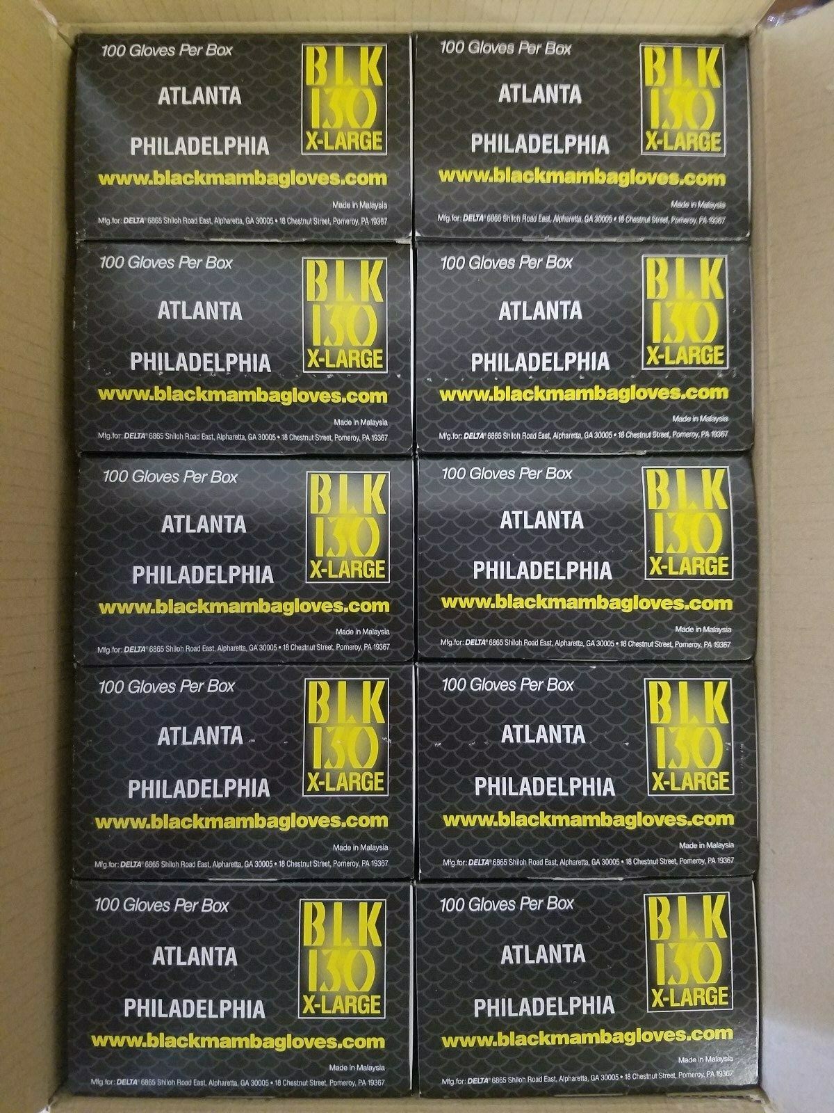X-LARGE Black Mamba (10) 100 Glove Boxes; Disposable Nitrile Mechanic Glove;HVAC X-LARGE Black Mamba (10) 100 Glove Boxes; Disposable Nitrile Mechanic Glove;HVAC