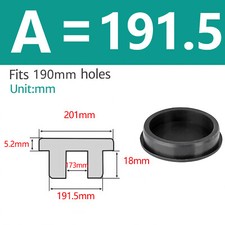 Silicone Rubber Round Hole Plugs Blanking End Cap Tube Pipe Insert Bung Black picture