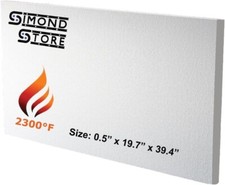 SIMOND STORE Ceramic Fiber Insulation Board - 2300F - 1/2