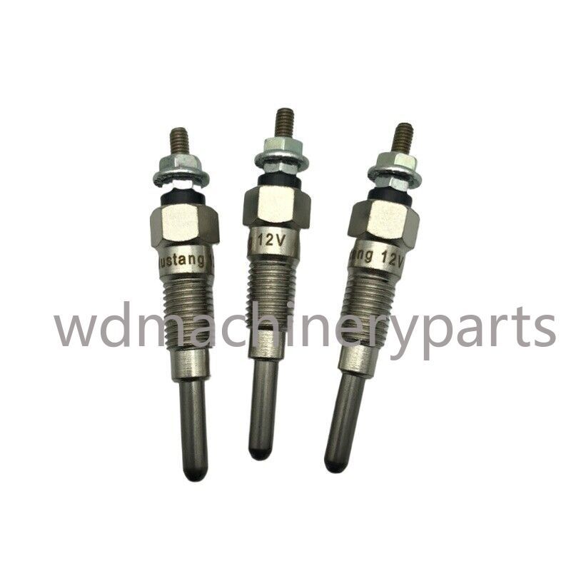 YM129795-77800 3PCS Glow Plug For Komatsu 3D63-1A 3D72-2B 3D74E-3C PC12R-8