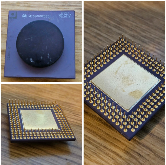 Motorola MC68040RC25 25MHz CPU Apple Macintosh Quadra 700 900 Amiga 4000 Ceramic Motorola MC68040RC25 25MHz CPU Apple Macintosh Quadra 700 900 Amiga 4000 Ceramic