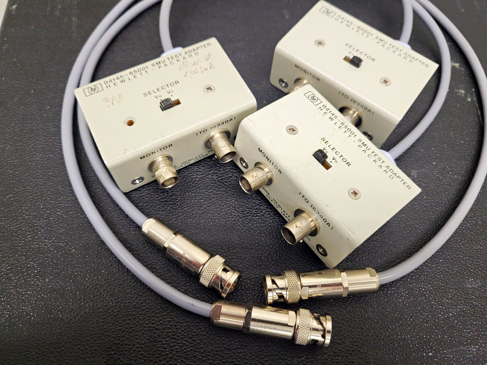 Agilent Hewlett Packard 04145-65001 SMU Test Adapters (Have 3) Tested Working