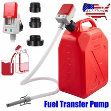 Electric Fuel Transfer Siphon Pump Battery Powered Gas Oil Water Liquid 2.4 GPM picture