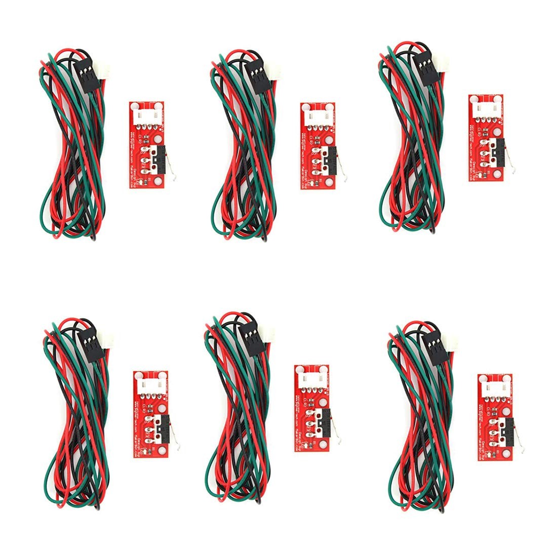 HiLetgo 6pcs Endstop RAMPS 1.4 Mechanical Limit Switch for 3D small, red 