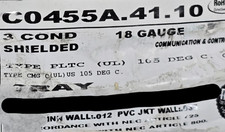 Carol C0455A 18/3C Shielded PLTC Power/Control Tray Cable 105C/300V Gray /50ft picture