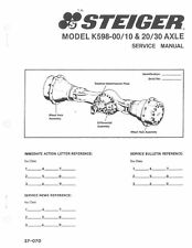 598-00 10 20 30 Axle Service Repair Manual Fits Steiger Model K598-00 10 20 30 picture