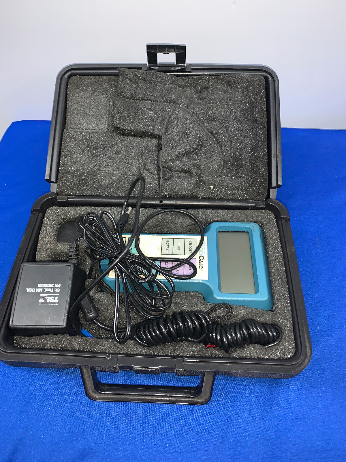 TSI 8345 VELOCICALC VELOCITY METER INCLUDES POWER SUPPLY TSI 8345 VELOCICALC VELOCITY METER INCLUDES POWER SUPPLY