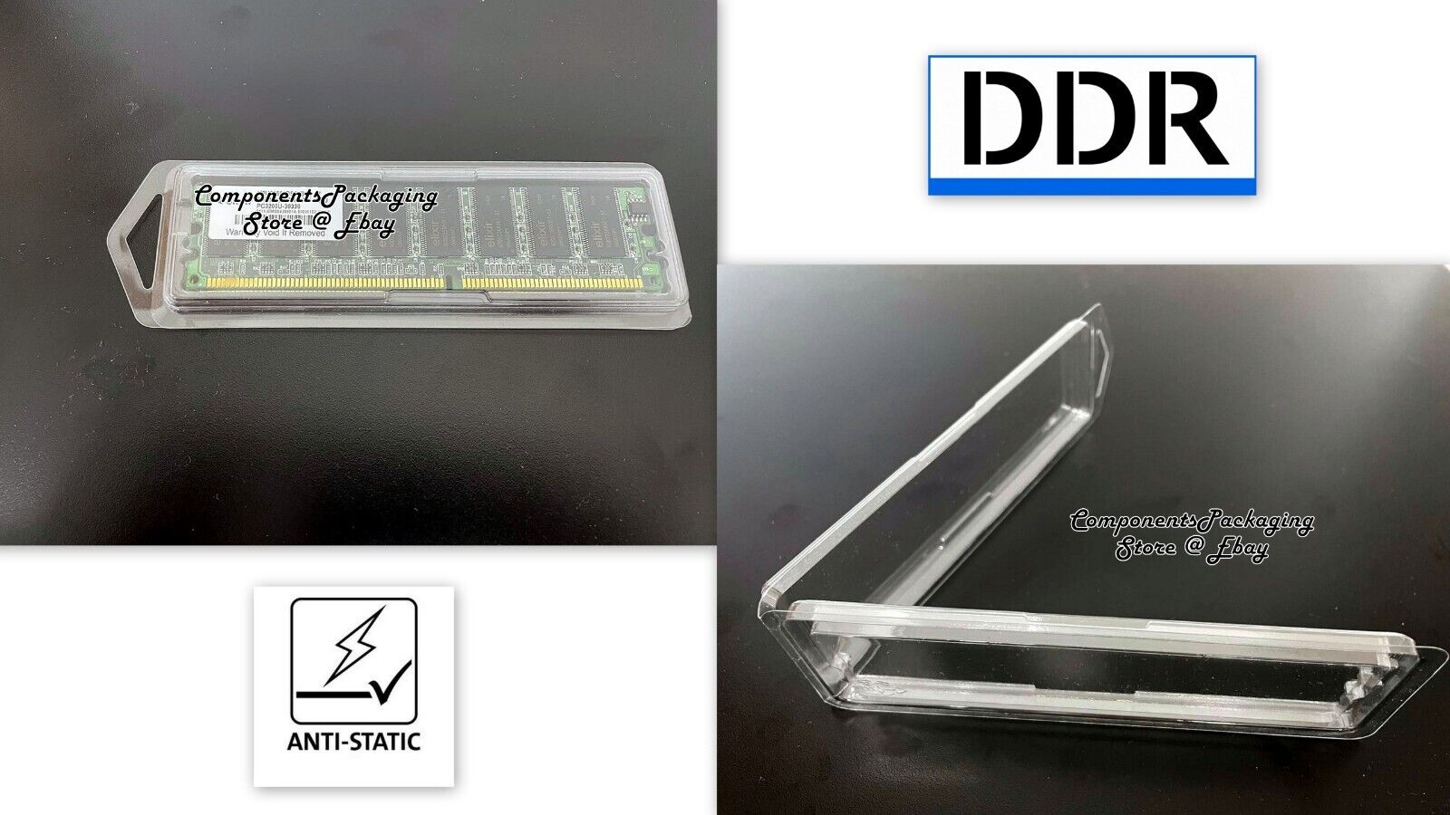 Desktop Memory Case for PC DDR DIMM Modules Anti Static Lot of 6 18 35 100 & 200