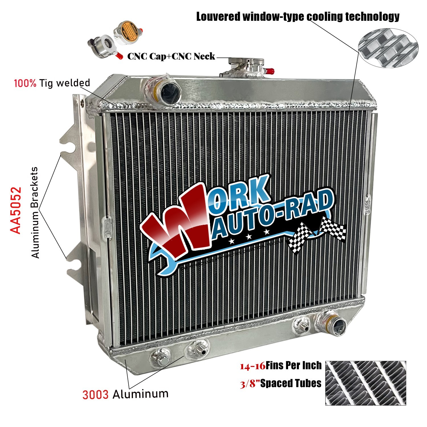 2 Rows Aluminum Radiator For Caterpillar Mitsubishi MCFA Forklift # 9360100100 2 Rows Aluminum Radiator For Caterpillar Mitsubishi MCFA Forklift # 9360100100