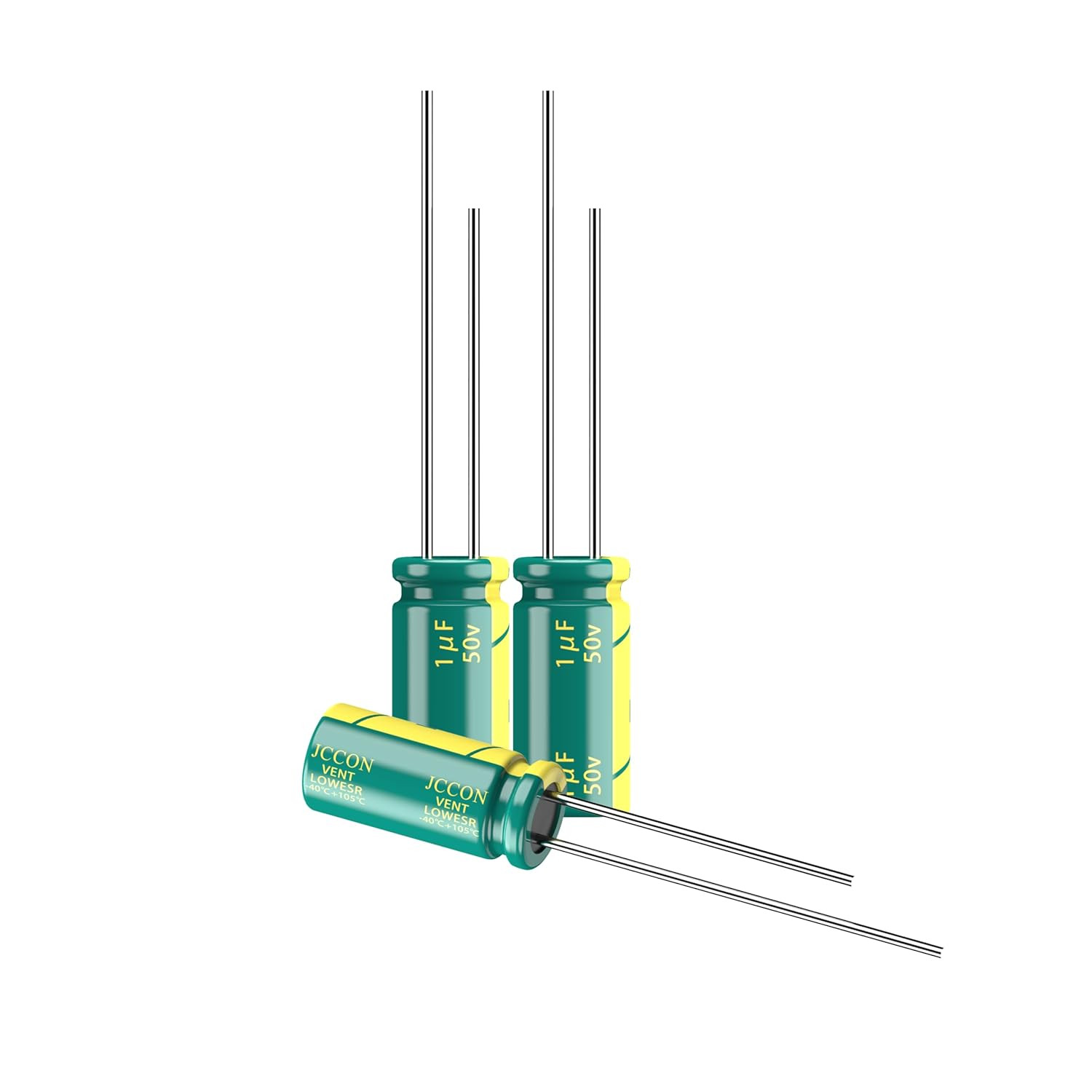 10-Pack 50V 1Uf Premium Quality Low ESR Electrolytic Capacitors 5X11Mm (0.2X0.43 10-Pack 50V 1Uf Premium Quality Low ESR Electrolytic Capacitors 5X11Mm (0.2X0.43