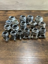 Assorted Electrical Conduit Connector Lot 17 EMT Clamp Set Screw Fittings picture