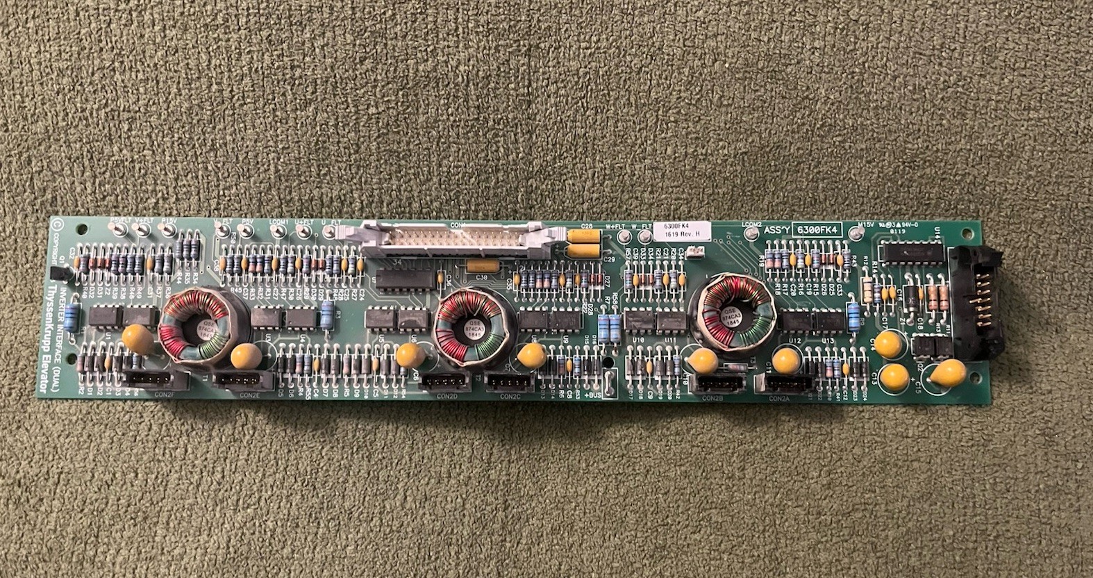 ThyssenKrupp 6300FK4 INVERTER INTERFACE (DUAL) Working Condition Read Desc.