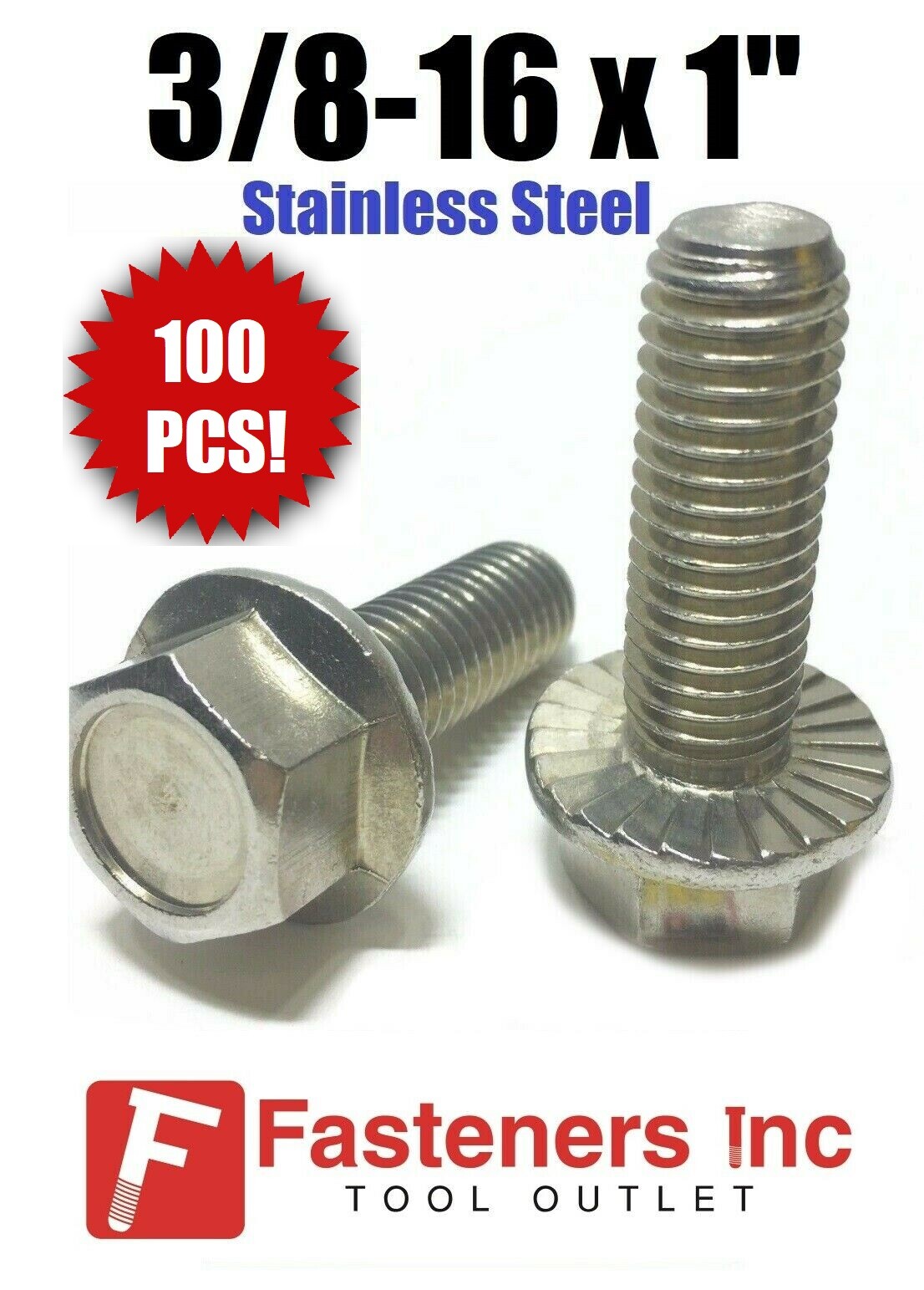 (Qty 100) 3/8-16 x 1 (Qty 100) 3/8-16 x 1
