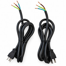 16/3 SJT 6.5 FT 3-Prong Power Cord to Bare Wire Pigtail 16 AWG Black picture