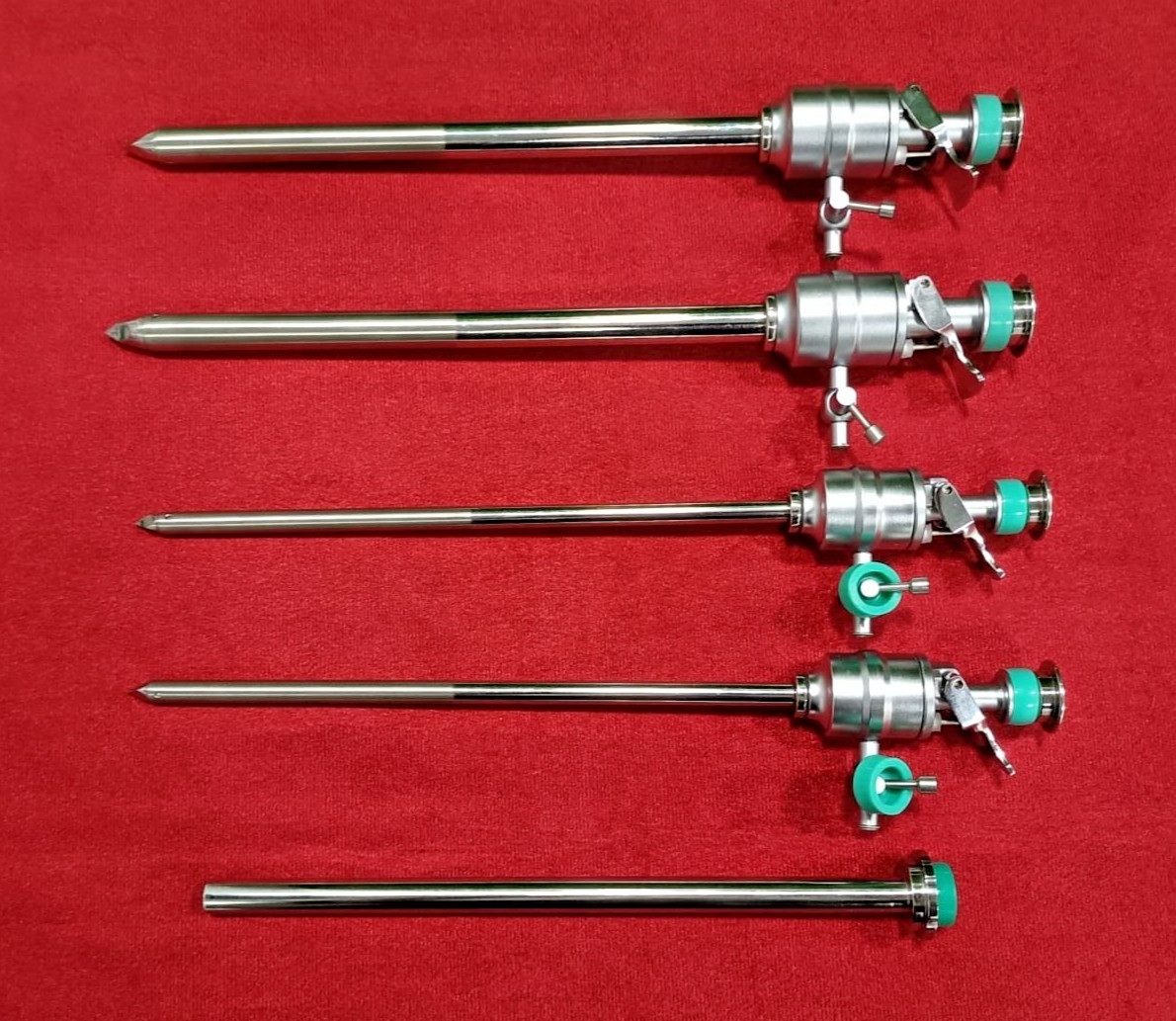 5pc-Laparoscopic Bariatric Trocar Set 5mm/10mm With Reducer SS Best Quality 5pc-Laparoscopic Bariatric Trocar Set 5mm/10mm With Reducer SS Best Quality