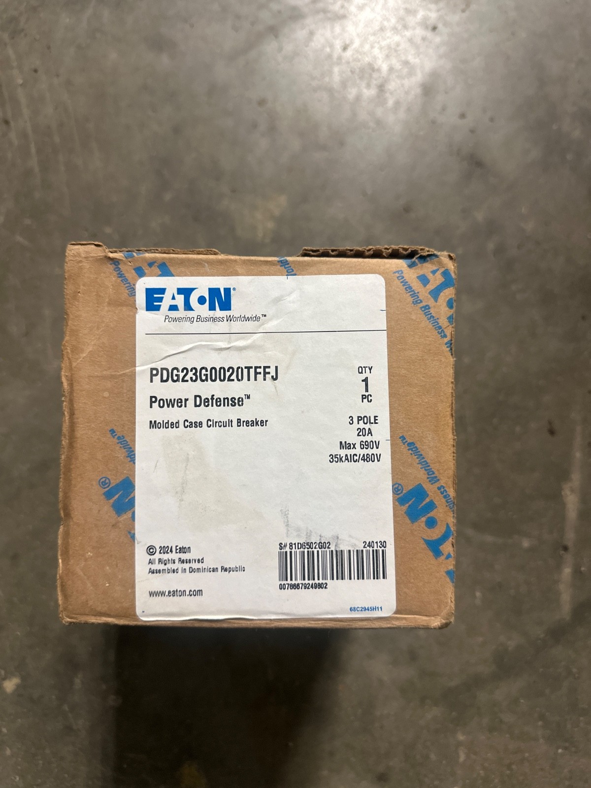 Eaton Power Defense 3 pole 20 Eaton Power Defense 3 pole 20