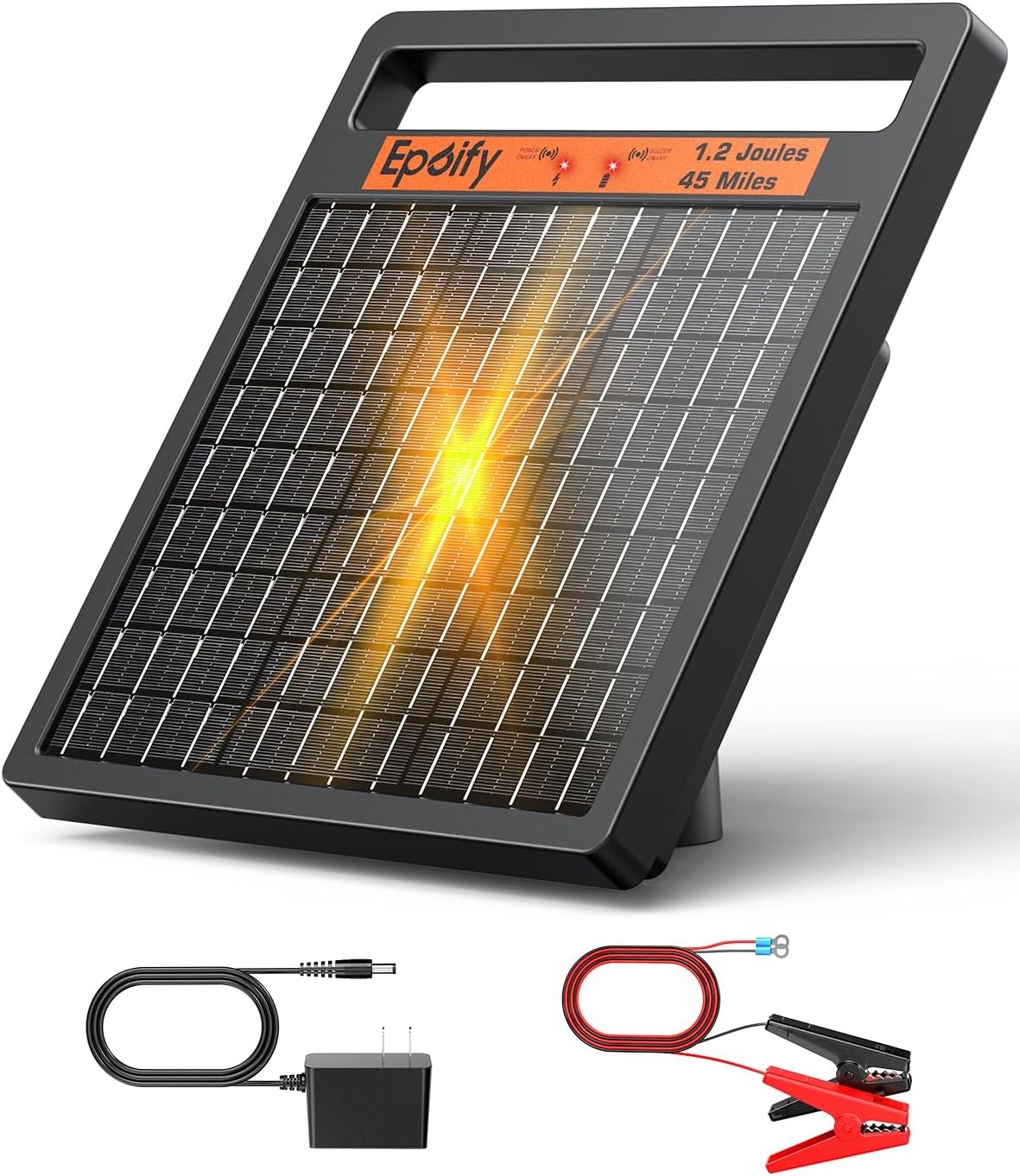 45 Miles Solar Electric Fence Charger Day or Night Mode 1.2J fr Livestock Horses 45 Miles Solar Electric Fence Charger Day or Night Mode 1.2J fr Livestock Horses