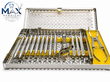 Lot of Hu-Friedy Dental Endodontic Instruments Set of 15 inc large Sterilization picture
