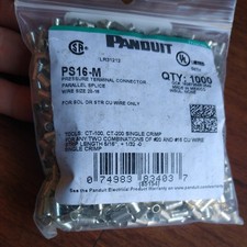 1000Pc Panduit Corp PS16-M CONN INLINE 16-20 AWG CRIMP picture