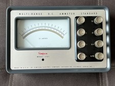 Vintage Rare Simpson Models 1701 DC Ammeter Standard Lab Grade Meter Mint 75A picture