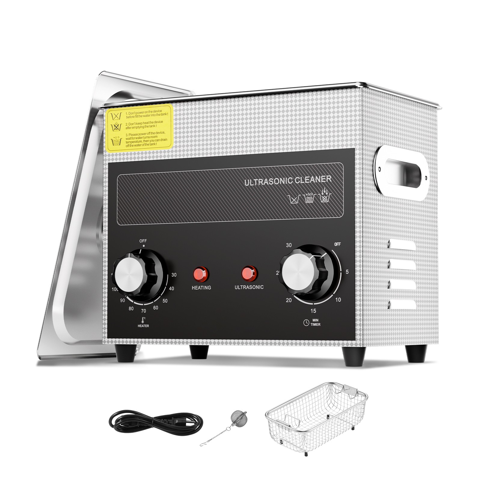 Uimoso 3L Ultrasonic Cleaner Heater Timer Basket Digital Sonic Heating Machine Uimoso 3L Ultrasonic Cleaner Heater Timer Basket Digital Sonic Heating Machine