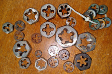 LOT OF 27 ASSORTED SIZES HEXAGON DIE SETS picture