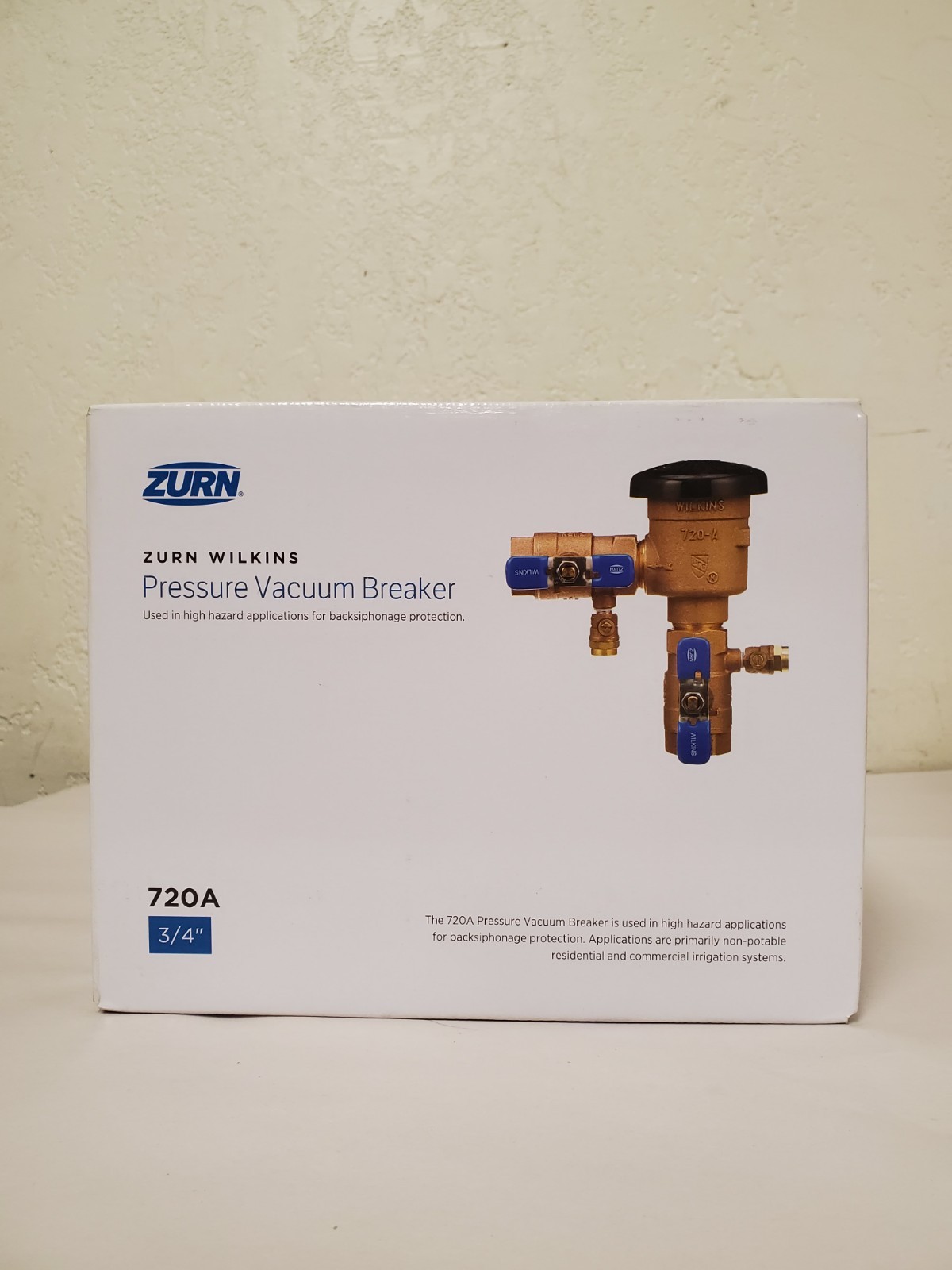 *New/Sealed* Zurn Wilkins 3/4 in. 720A Pressure Vacuum Breaker Assembly 34-720A *New/Sealed* Zurn Wilkins 3/4 in. 720A Pressure Vacuum Breaker Assembly 34-720A