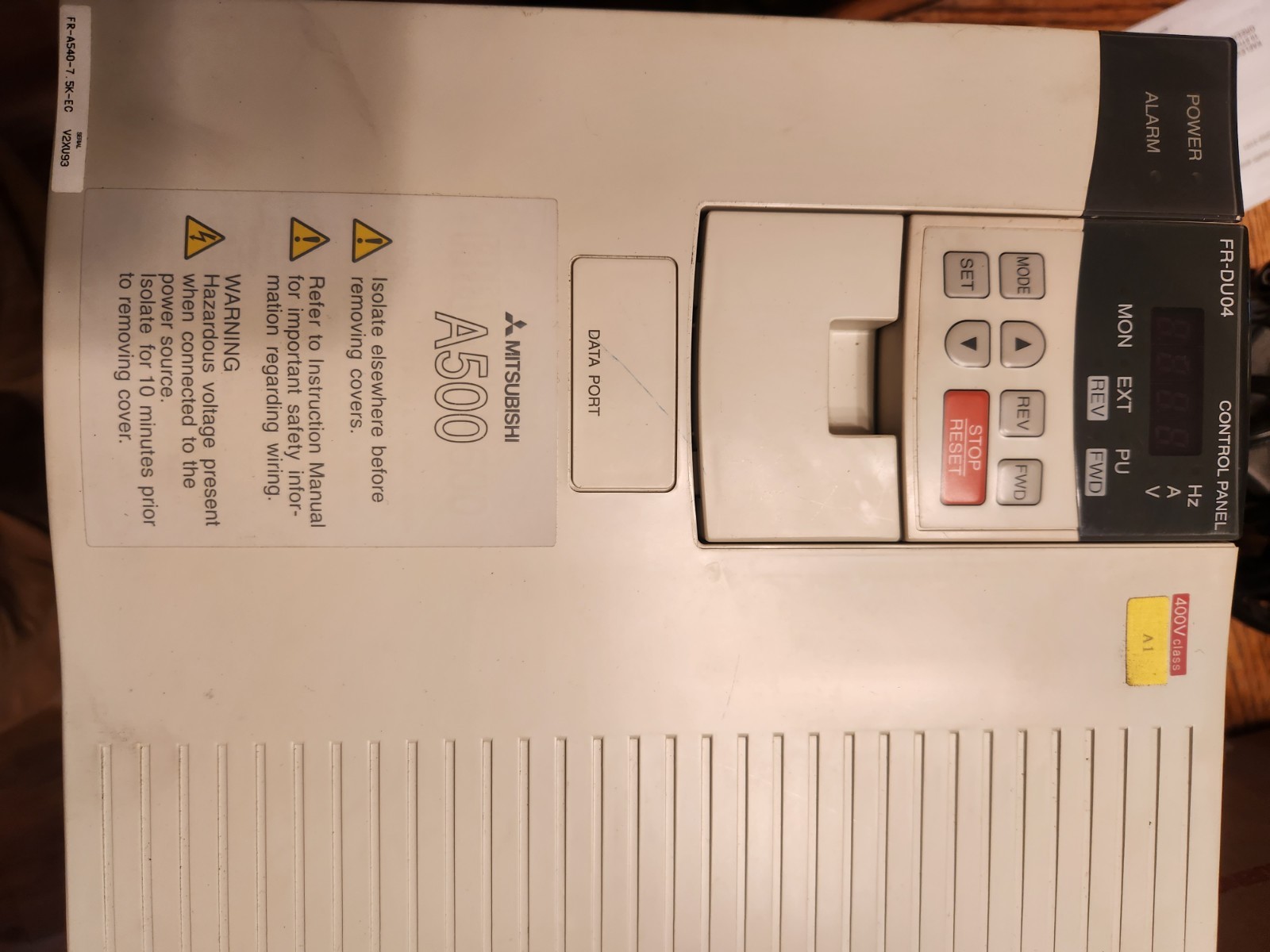 MITSUBISHI A500 FR-A540-3.7K-NA INVERTER 3PH 380-480V 5HP XLNT USED TAKEOUT MITSUBISHI A500 FR-A540-3.7K-NA INVERTER 3PH 380-480V 5HP XLNT USED TAKEOUT