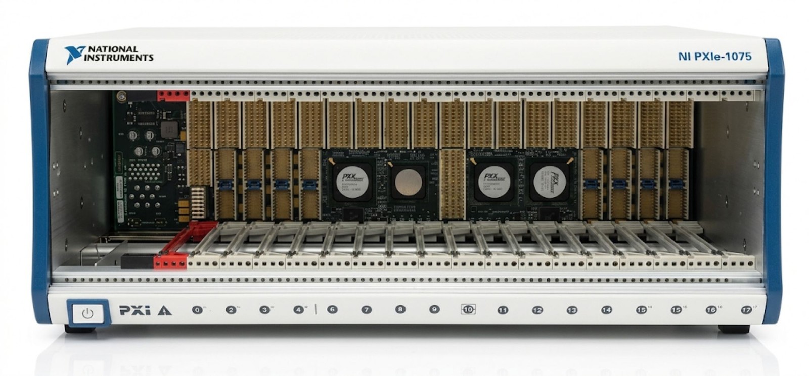NI National Instruments PXIe-1075 18-Slot PXI Express Chassis w/ PSU NI National Instruments PXIe-1075 18-Slot PXI Express Chassis w/ PSU