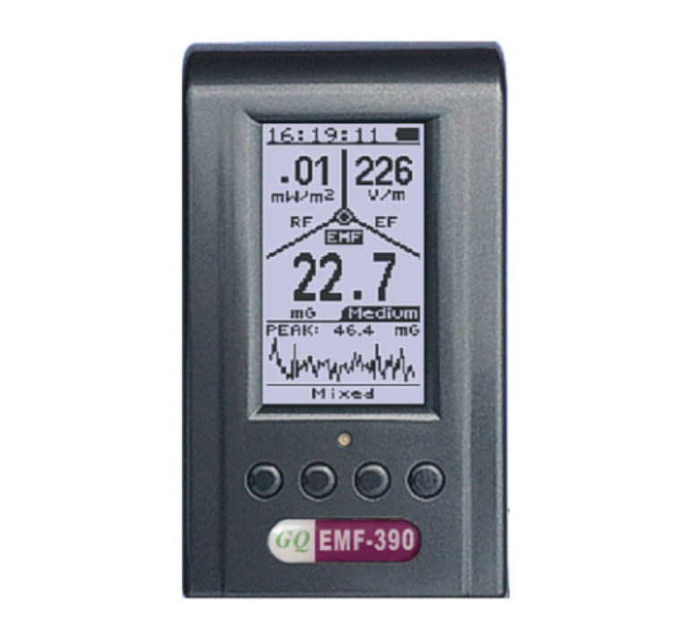 GQ EMF-390 3in1 multi-field Electromagnetic EMF Meter 5G RF Detector Data logger