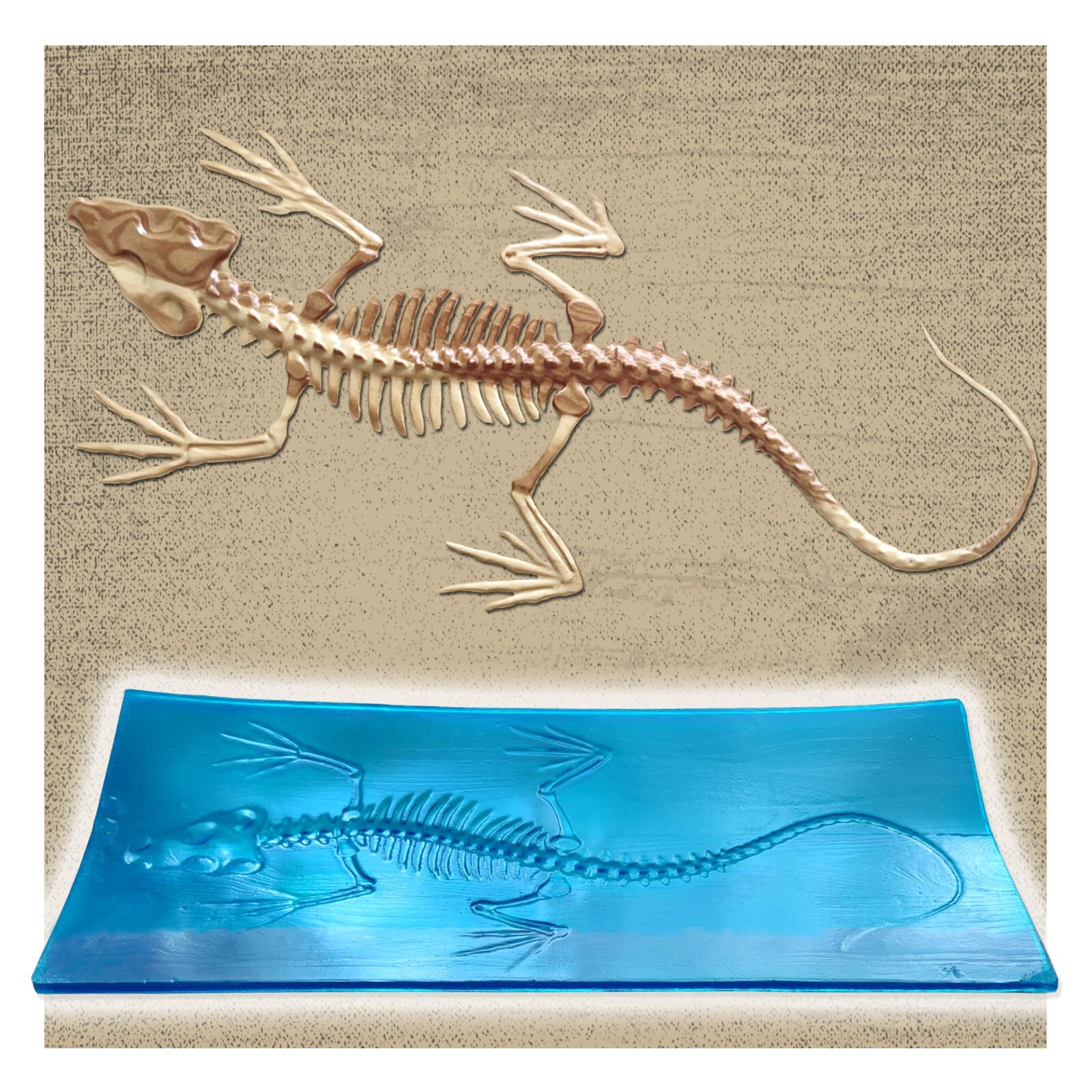 Polyurethane Mat Stamp RELICT LIZARD  |  Concrete Stamping Tool Texture Imprint