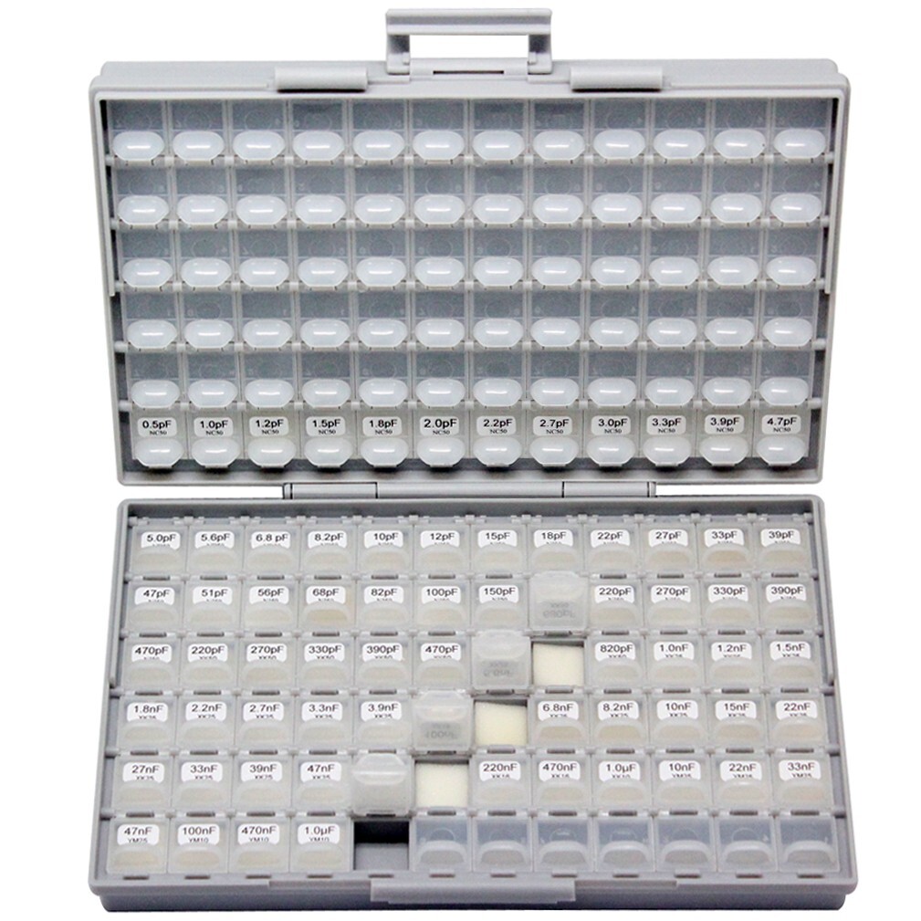 AideTek SMT SMD 0402 Capacitor Kit 75 values 100pcs/v assorted filled in BOX-ALL AideTek SMT SMD 0402 Capacitor Kit 75 values 100pcs/v assorted filled in BOX-ALL