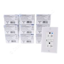 10 Eaton White Tamper/Weather Resistant GFCI Outlet Receptacles 20A TWRSGF20W picture