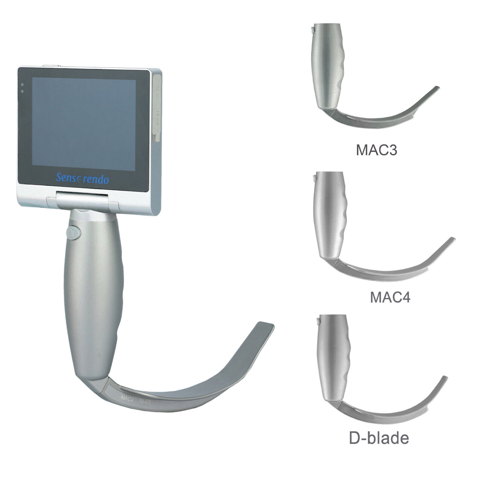Touchscreen Video Laryngoscope with  Reusable Blades (MAC3/MAC4/D-blade)
