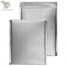 1000 #000 Glamour Metallic Silver Poly Bubble Mailers Envelopes 4x8 Extra Wide picture