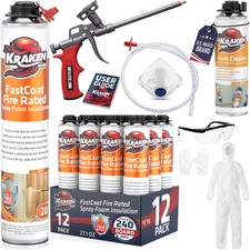 Kraken Spray Foam Insulation Kit Closed Cell Fire Rated Expanding Foam 27.1oz12p picture