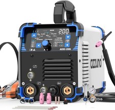 AZZUNO Aluminum TIG Welder AC/DC 200Amp with Pulse, HF/COLD/TIG/Stick 110V/220V picture