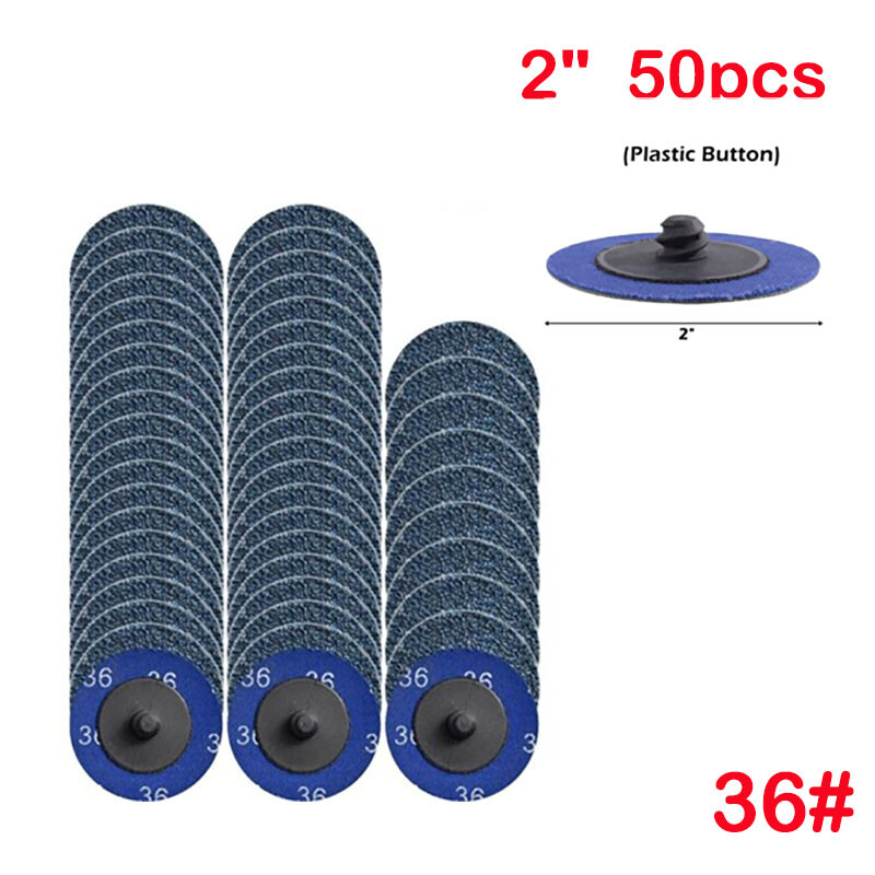 50PCS 2inch 36 Grit Zirconia Roll Lock Die Grinder Quick Change Sanding Discs 50PCS 2inch 36 Grit Zirconia Roll Lock Die Grinder Quick Change Sanding Discs