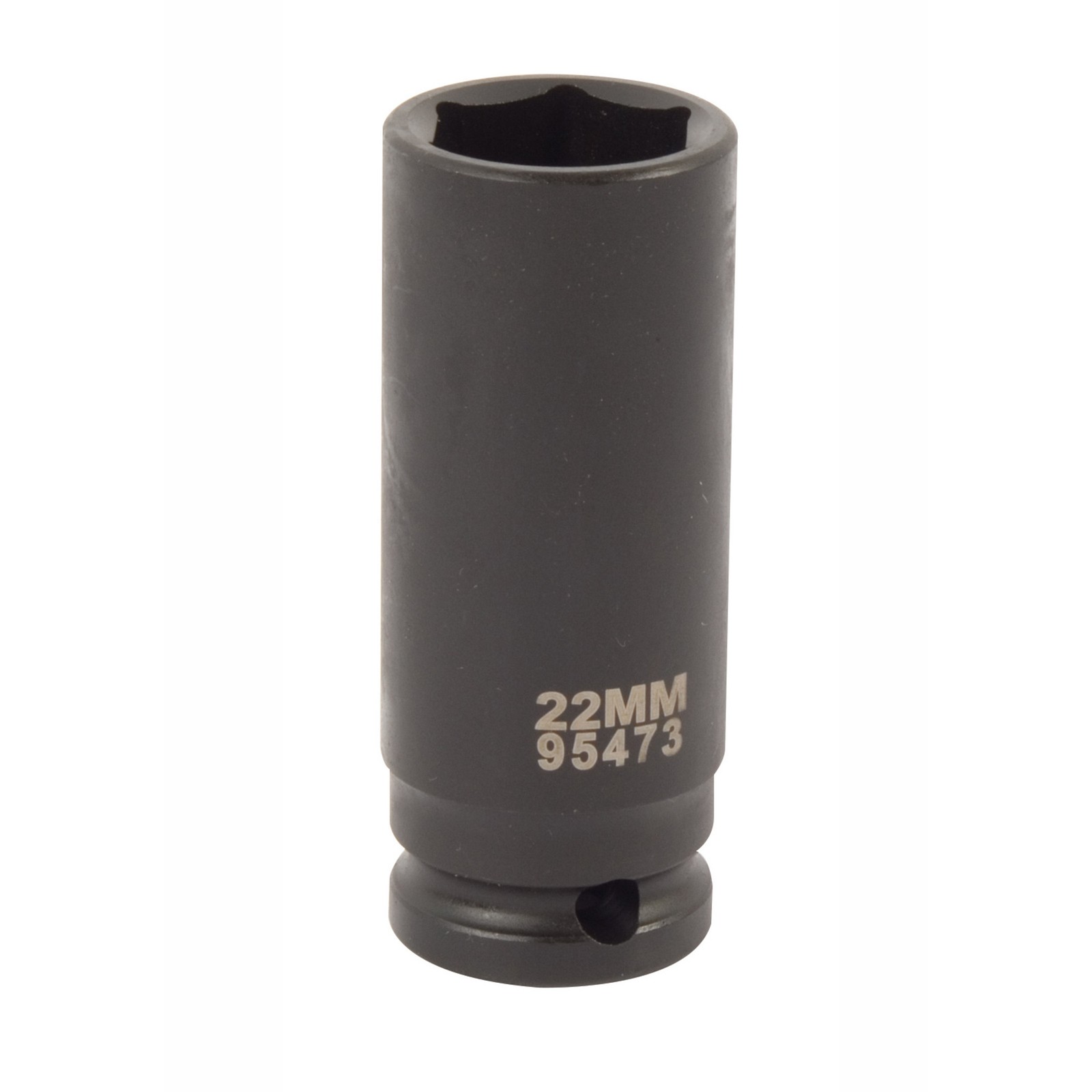 STEELMAN 1/2-Inch Drive x 22mm Deep Well 6-Point Metric Impact Socket, 95473