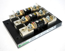 Littelfuse LFT601003CS fuse holder 600V 100A with 3 Busman Limitron JJS-80 fuses picture