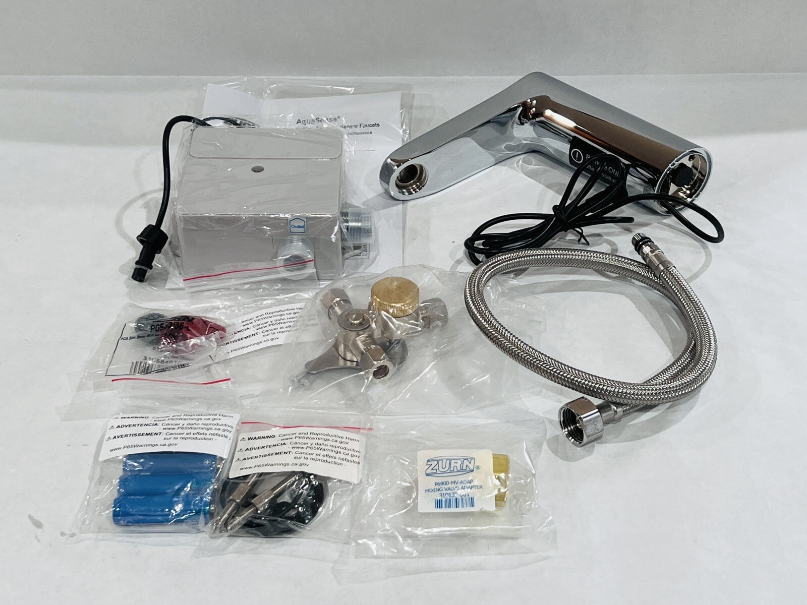Zurn AquaSense Battery Powered Touchless Faucet w/ Temperature Mixing Valve Zurn AquaSense Battery Powered Touchless Faucet w/ Temperature Mixing Valve