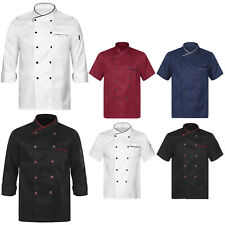 Men Women Chef Jacket Double-Breasted Chef Coat Hotel Kitchen Restaurant Uniform picture